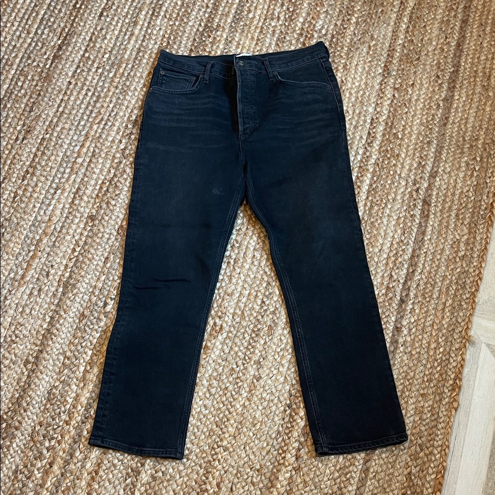 Agolde Riley Crop Jeans Black